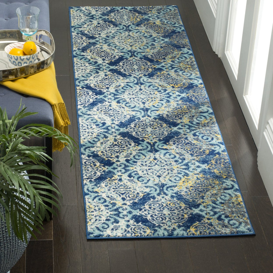 SAFAVIEH Evoke Collection EVK230A Royal / Light Blue Rug Image 2