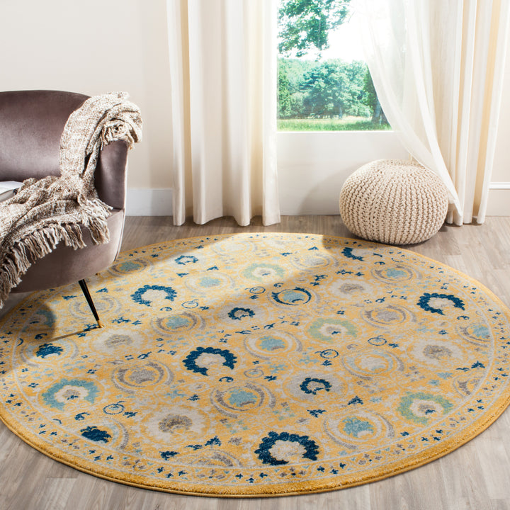 SAFAVIEH Evoke Collection EVK251B Gold / Ivory Rug Image 2