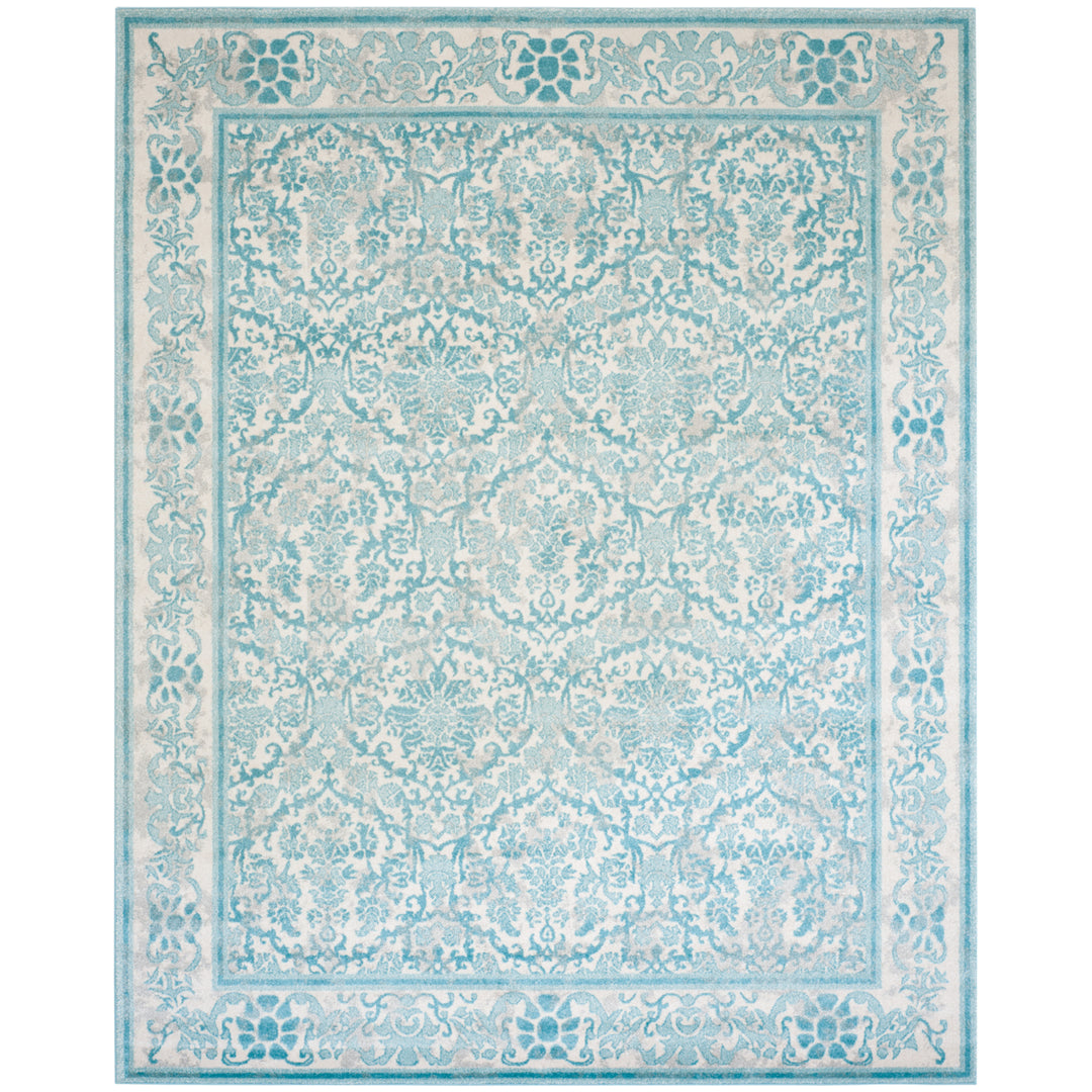 SAFAVIEH Evoke Collection EVK242C Ivory / Light Blue Rug Image 1