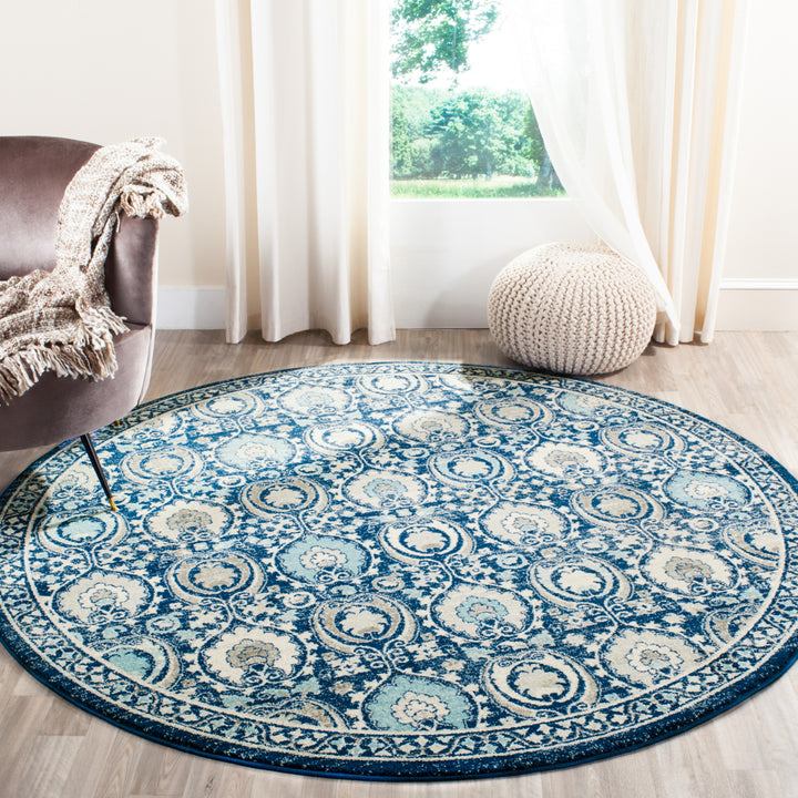 SAFAVIEH Evoke Collection EVK251C Blue / Ivory Rug Image 2