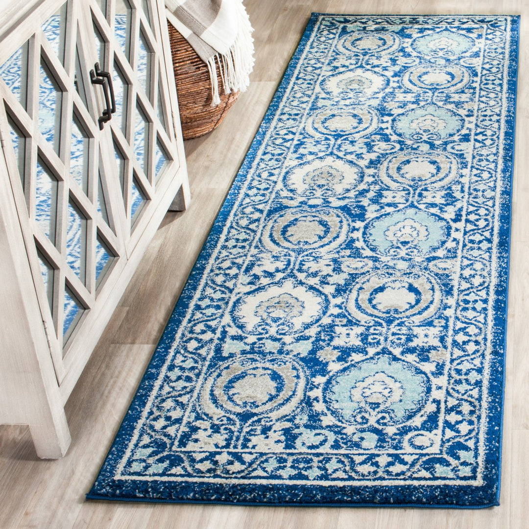 SAFAVIEH Evoke Collection EVK251C Blue / Ivory Rug Image 3