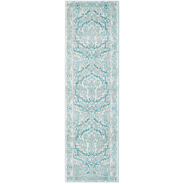 SAFAVIEH Evoke Collection EVK242C Ivory / Light Blue Rug Image 5