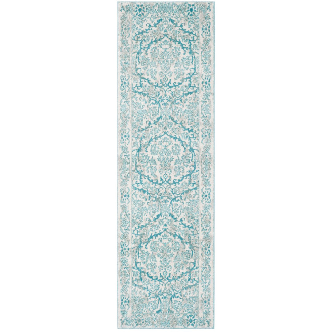 SAFAVIEH Evoke Collection EVK242C Ivory / Light Blue Rug Image 1