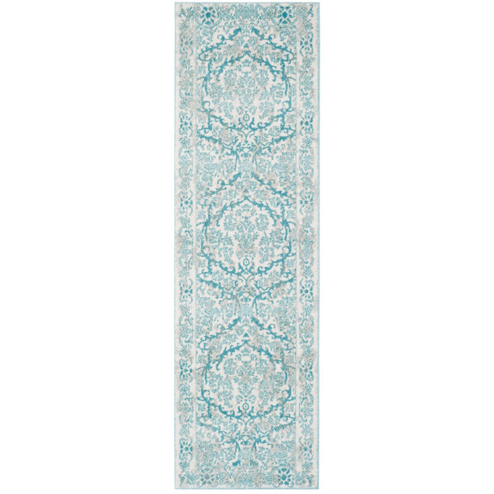 SAFAVIEH Evoke Collection EVK242C Ivory / Light Blue Rug Image 1