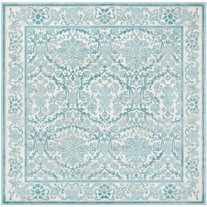 SAFAVIEH Evoke Collection EVK242C Ivory / Light Blue Rug Image 6