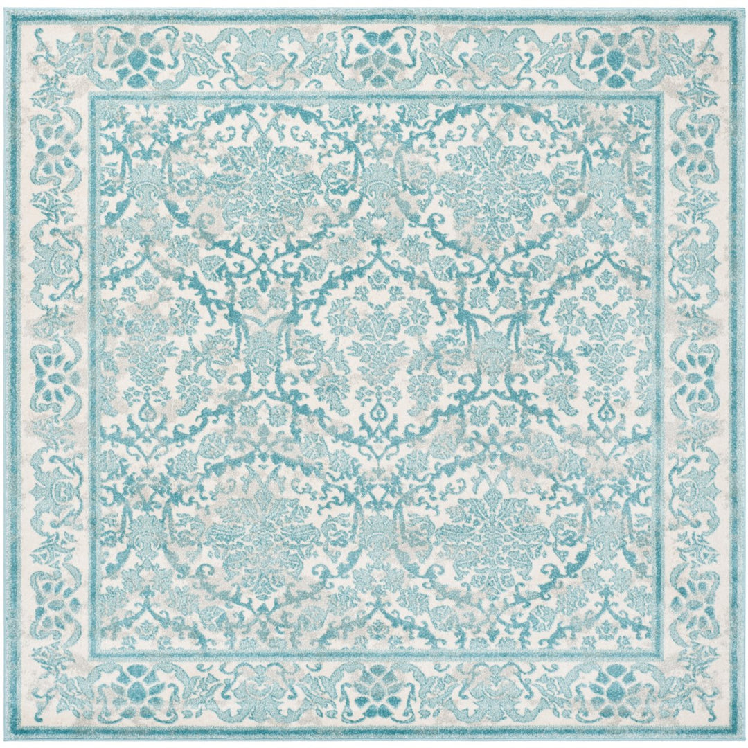 SAFAVIEH Evoke Collection EVK242C Ivory / Light Blue Rug Image 1