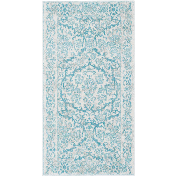 SAFAVIEH Evoke Collection EVK242C Ivory / Light Blue Rug Image 8