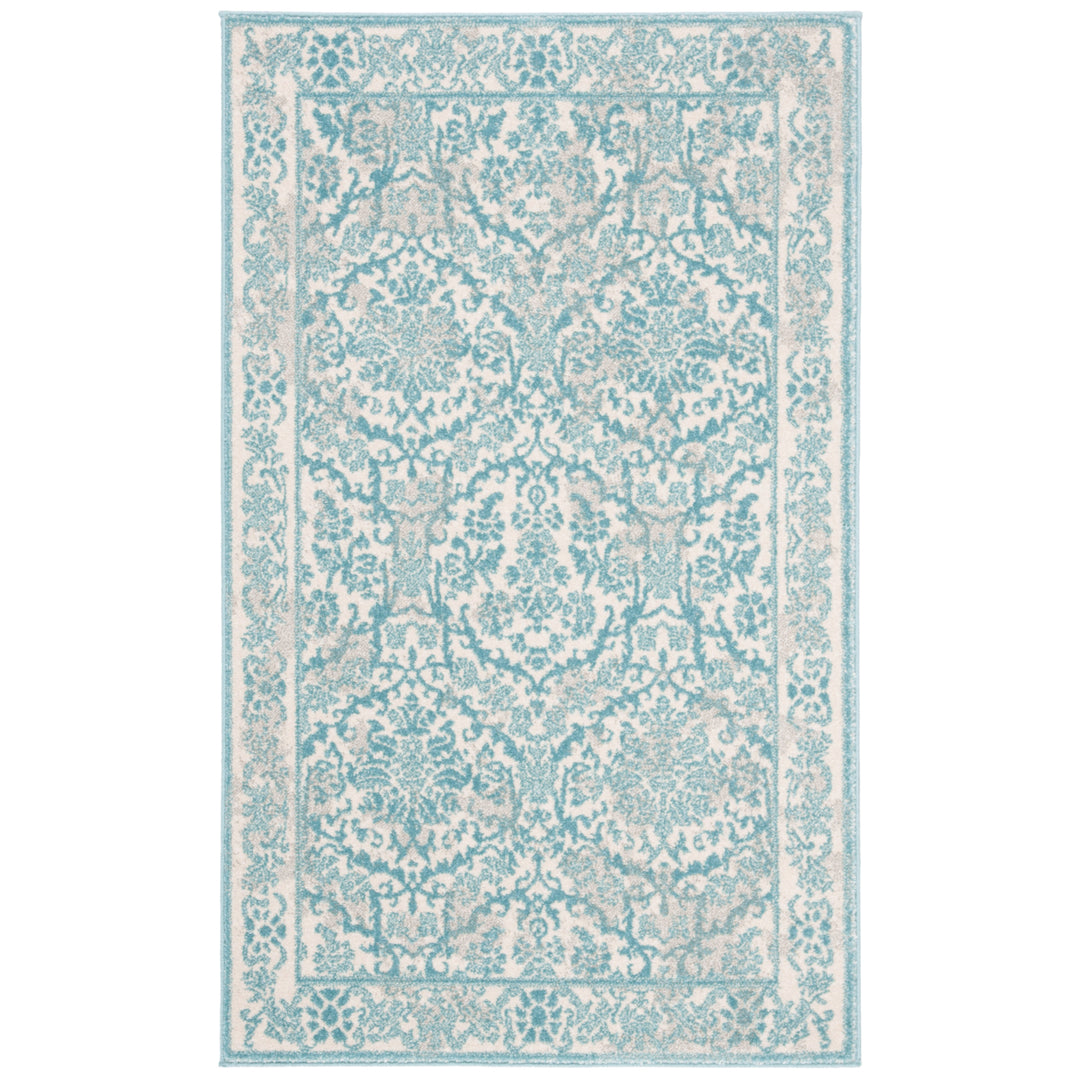 SAFAVIEH Evoke Collection EVK242C Ivory / Light Blue Rug Image 9