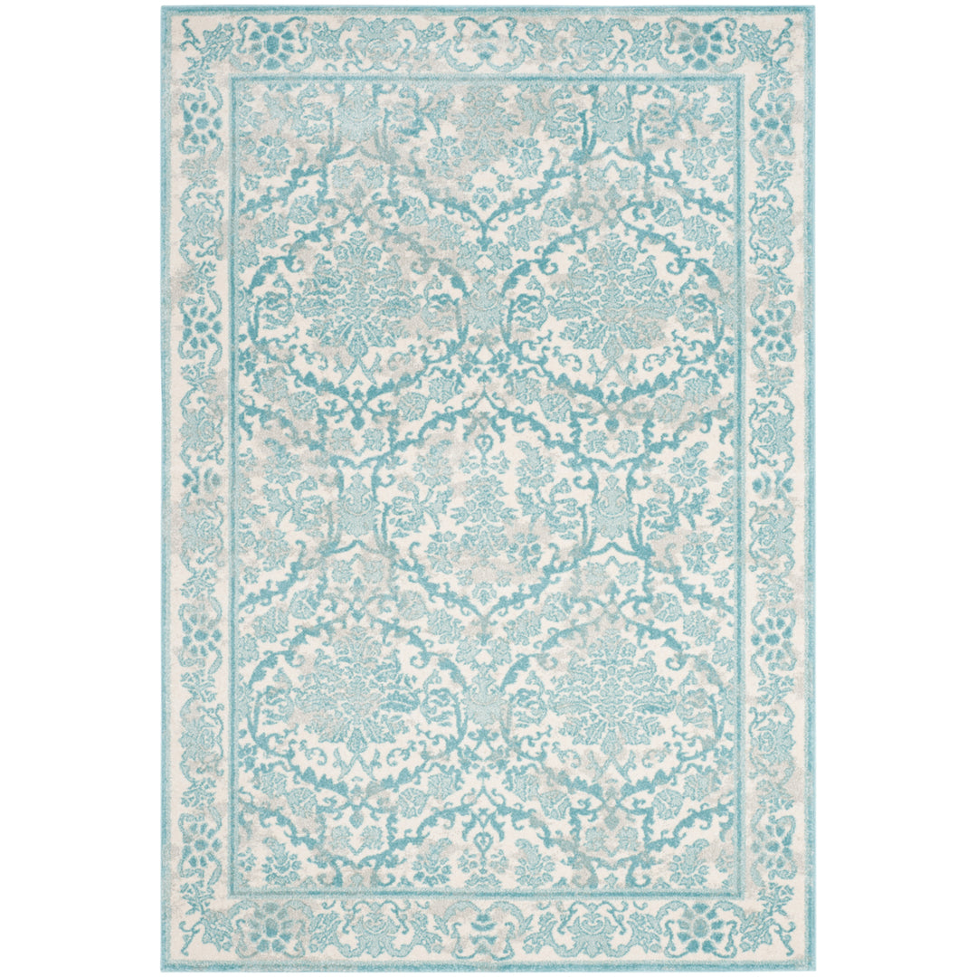 SAFAVIEH Evoke Collection EVK242C Ivory / Light Blue Rug Image 10