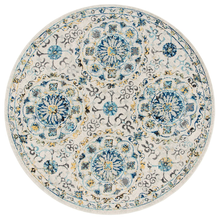 SAFAVIEH Evoke Collection EVK252C Ivory / Blue Rug Image 4