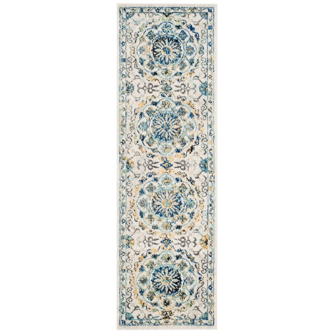 SAFAVIEH Evoke Collection EVK252C Ivory / Blue Rug Image 5