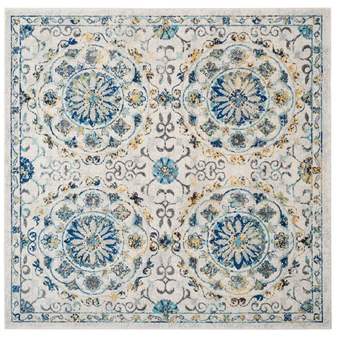 SAFAVIEH Evoke Collection EVK252C Ivory / Blue Rug Image 6