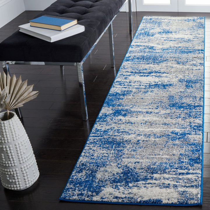 SAFAVIEH Evoke Collection EVK272L Dark Blue / Grey Rug Image 3