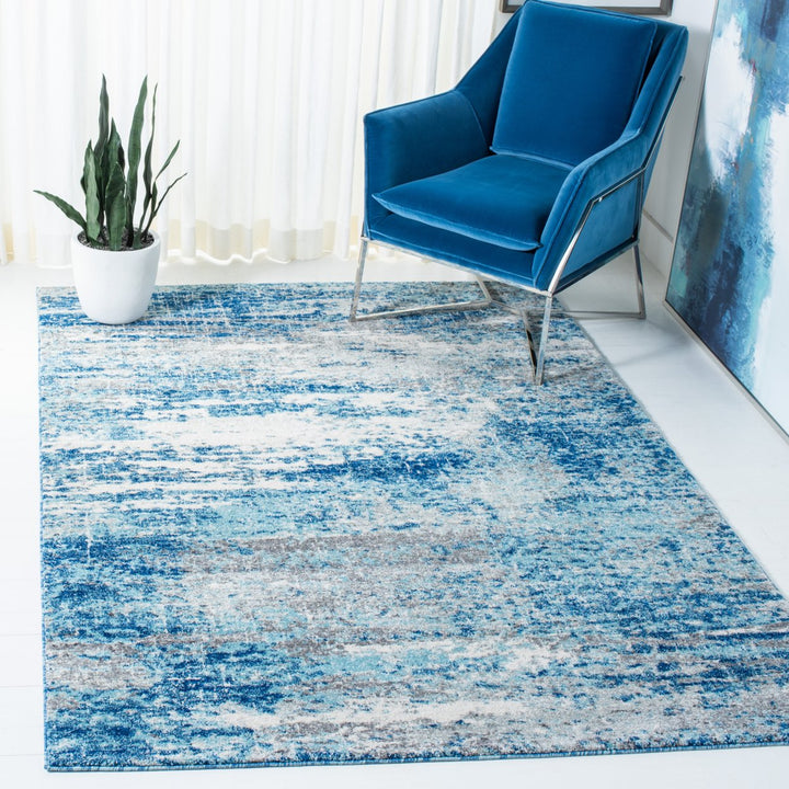 SAFAVIEH Evoke Collection EVK272M Light Blue / Grey Rug Image 1