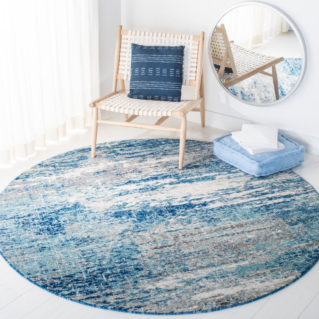 SAFAVIEH Evoke Collection EVK272M Light Blue / Grey Rug Image 2