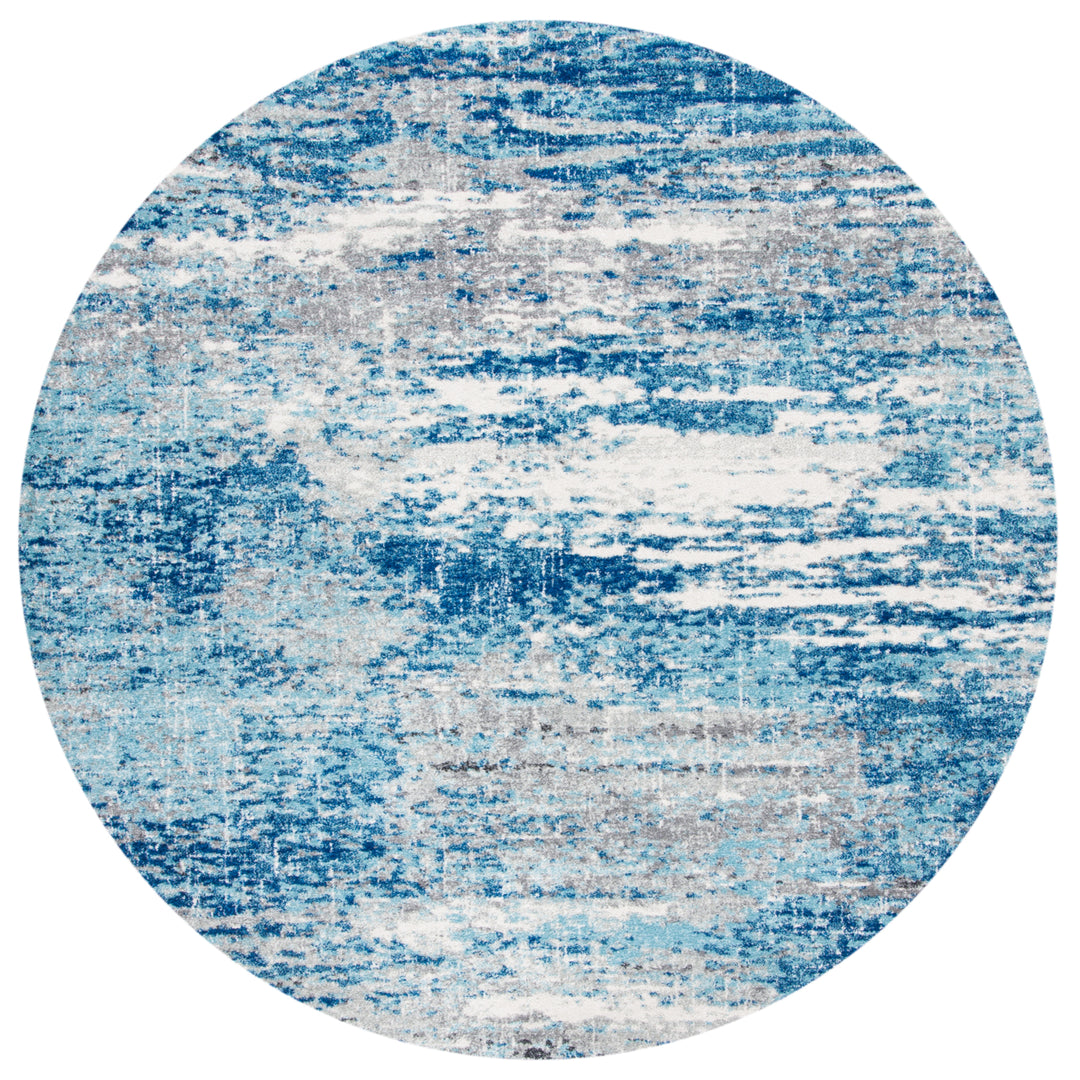 SAFAVIEH Evoke Collection EVK272M Light Blue / Grey Rug Image 4