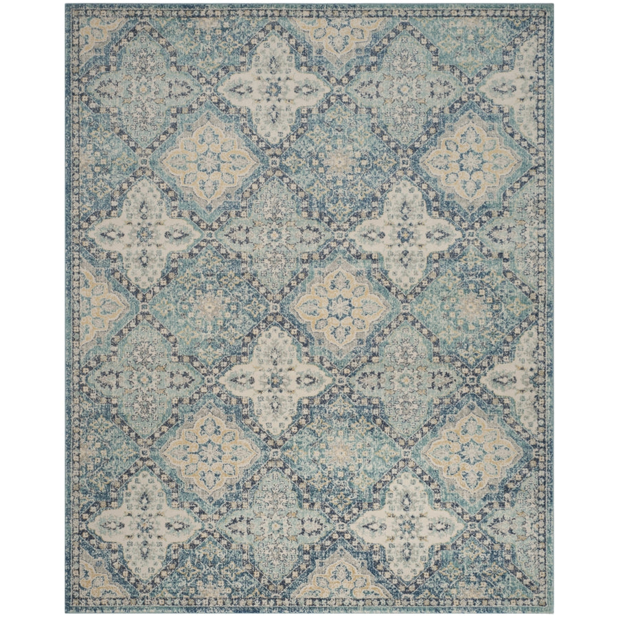 SAFAVIEH Evoke Collection EVK274C Light Blue / Ivory Rug Image 1