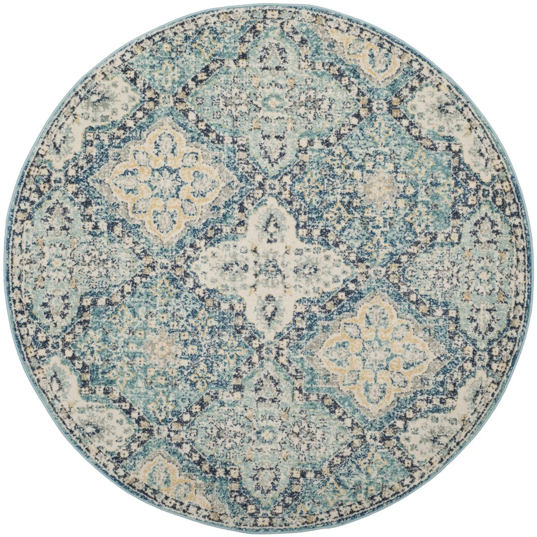 SAFAVIEH Evoke Collection EVK274C Light Blue / Ivory Rug Image 4