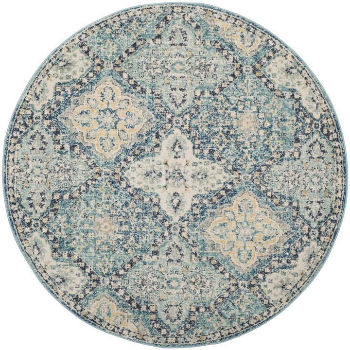 SAFAVIEH Evoke Collection EVK274C Light Blue / Ivory Rug Image 4