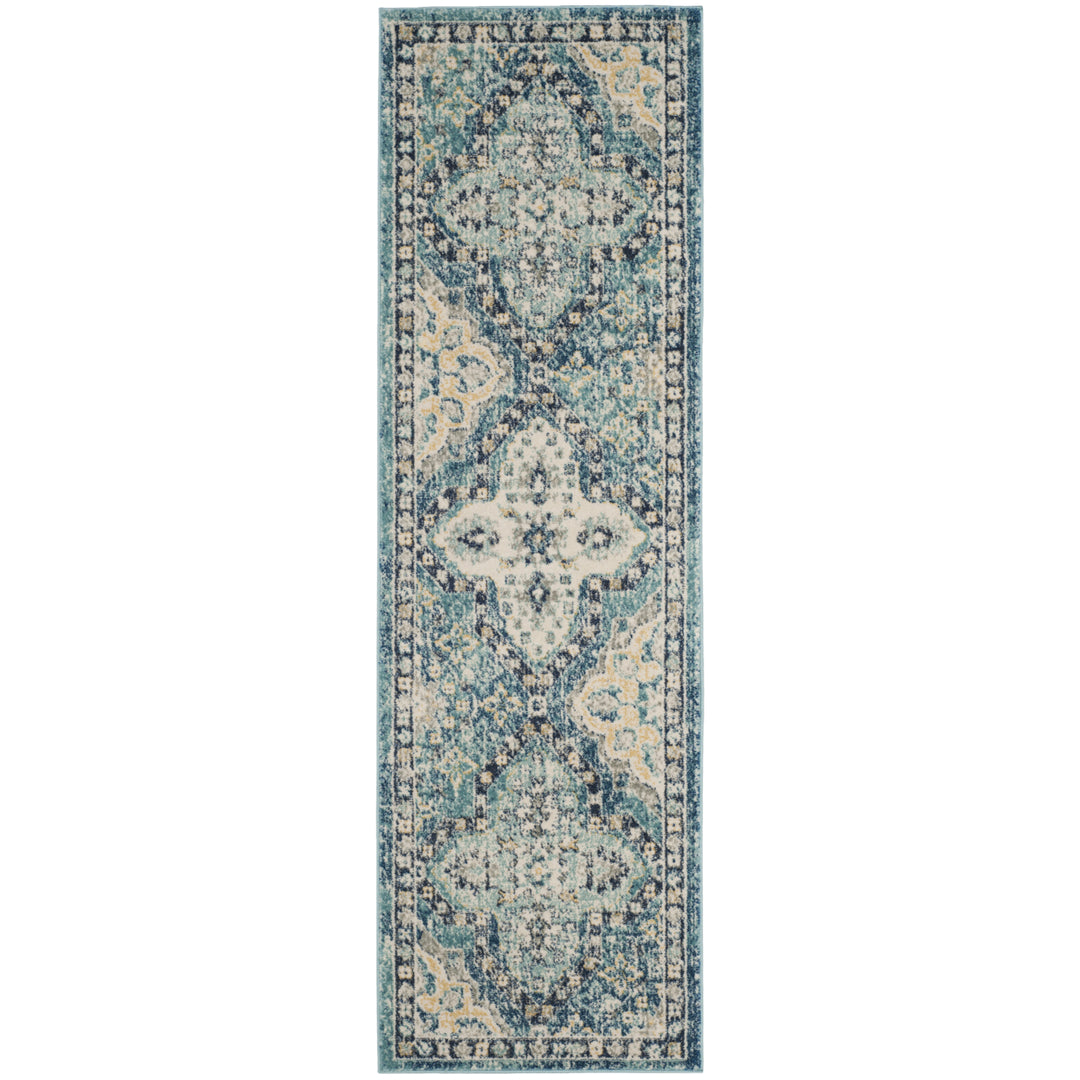 SAFAVIEH Evoke Collection EVK274C Light Blue / Ivory Rug Image 5