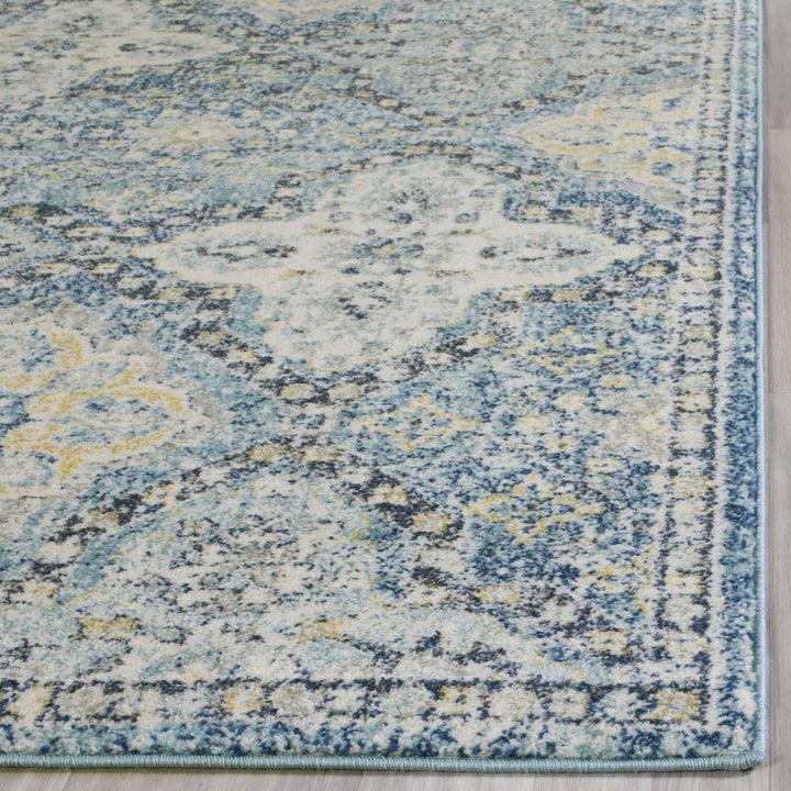 SAFAVIEH Evoke Collection EVK274C Light Blue / Ivory Rug Image 7