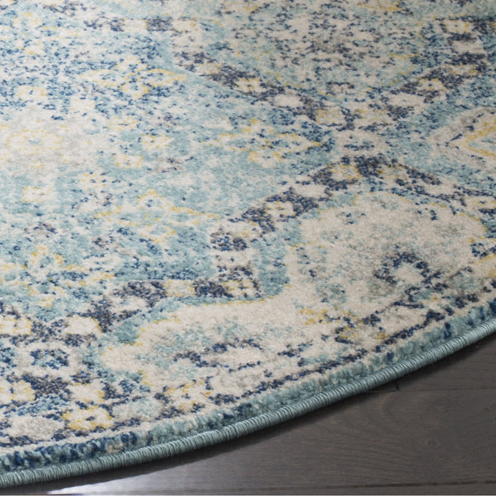 SAFAVIEH Evoke Collection EVK274C Light Blue / Ivory Rug Image 8