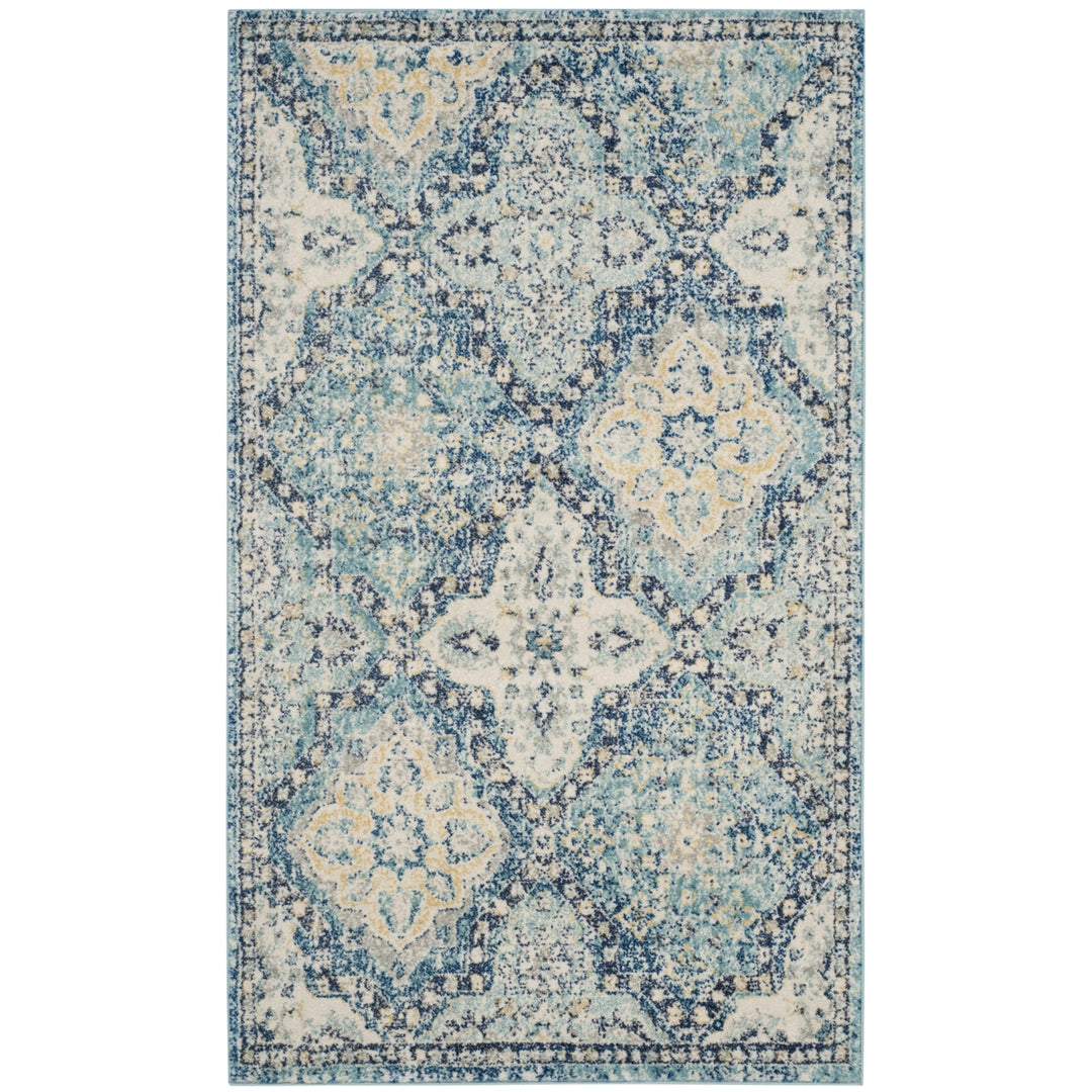 SAFAVIEH Evoke Collection EVK274C Light Blue / Ivory Rug Image 9