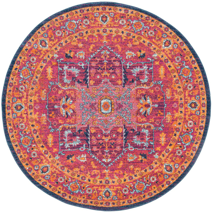 SAFAVIEH Evoke Collection EVK275S Fuchsia / Orange Rug Image 1