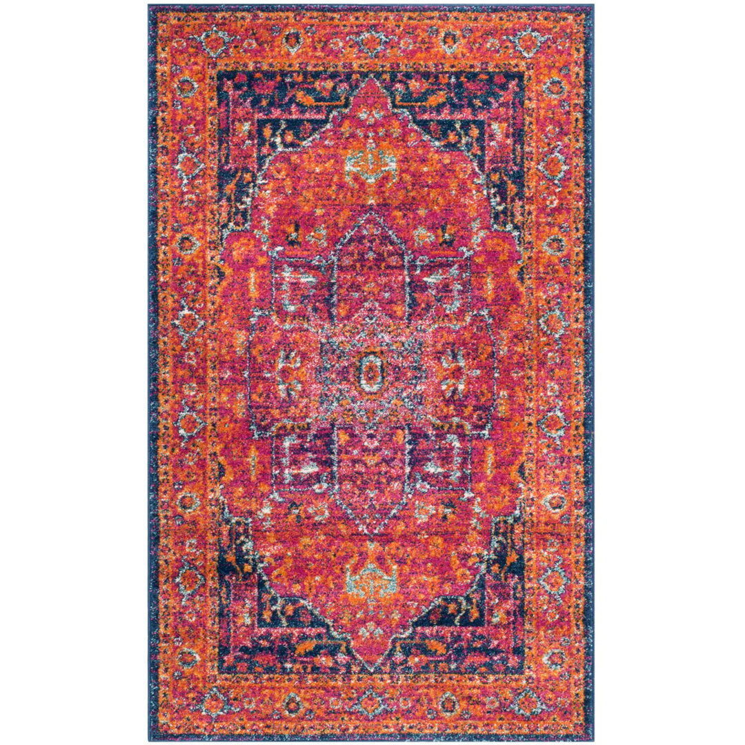 SAFAVIEH Evoke Collection EVK275S Fuchsia / Orange Rug Image 1