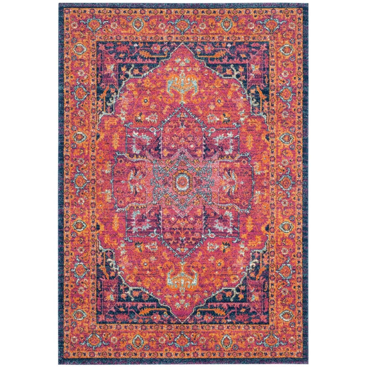 SAFAVIEH Evoke Collection EVK275S Fuchsia / Orange Rug Image 1