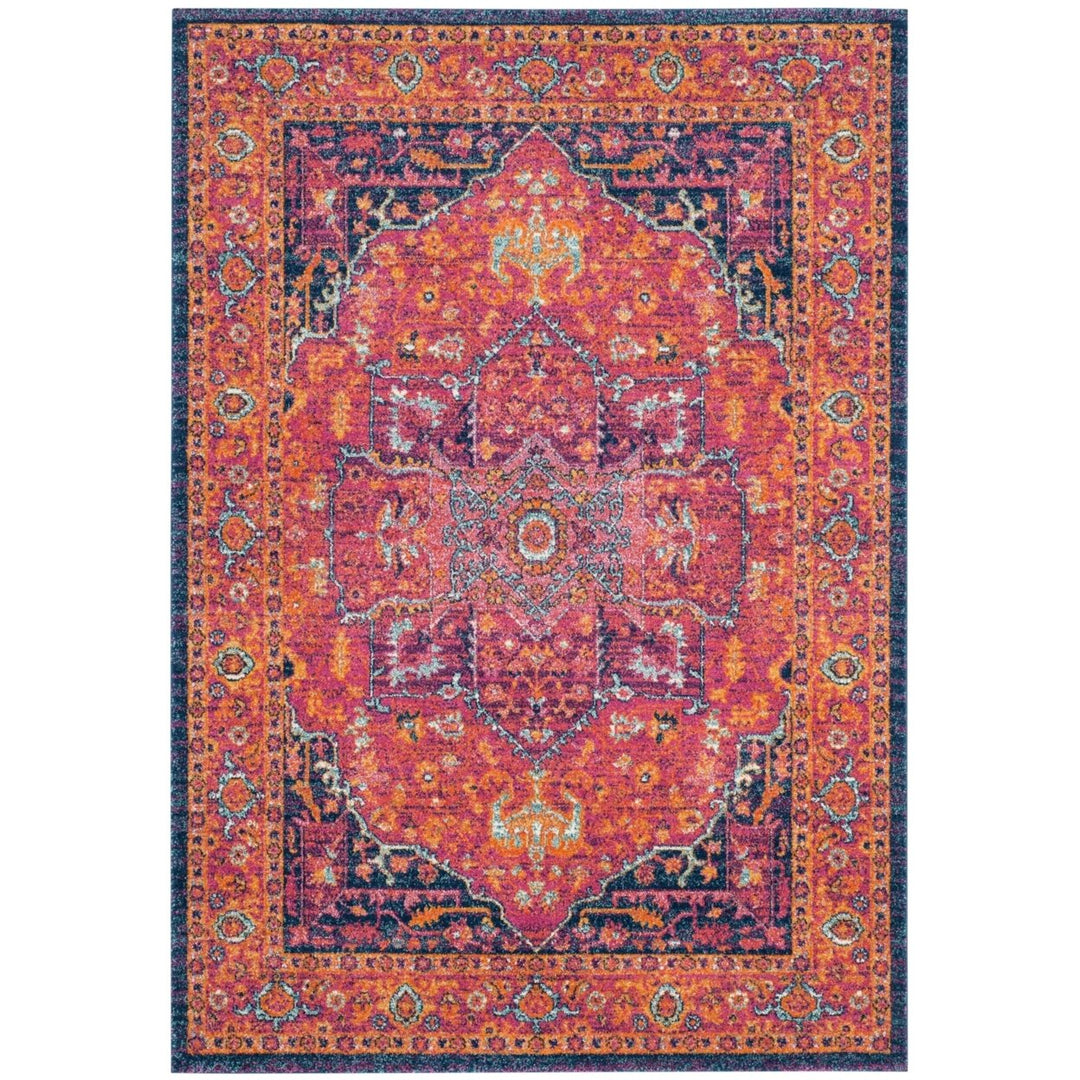 SAFAVIEH Evoke Collection EVK275S Fuchsia / Orange Rug Image 1