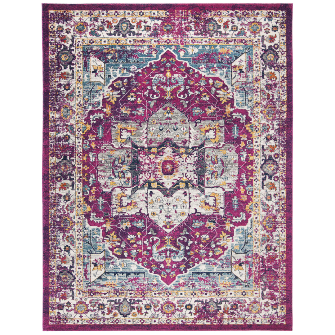 SAFAVIEH Evoke Collection EVK275R Fuchsia / Ivory Rug Image 1