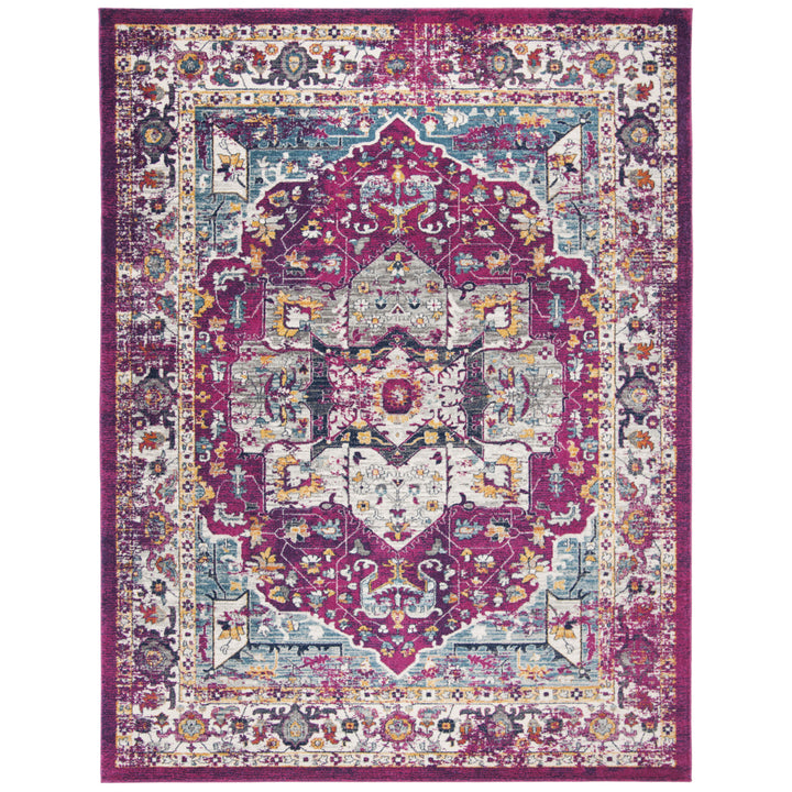 SAFAVIEH Evoke Collection EVK275R Fuchsia / Ivory Rug Image 1