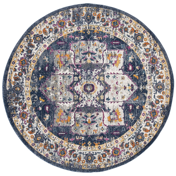 SAFAVIEH Evoke Collection EVK275N Navy / Grey Rug Image 1