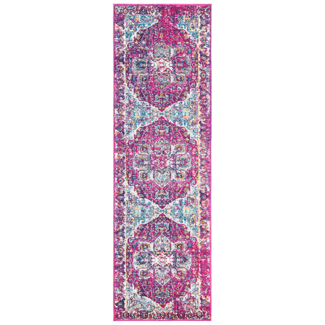 SAFAVIEH Evoke Collection EVK275R Fuchsia / Ivory Rug Image 5