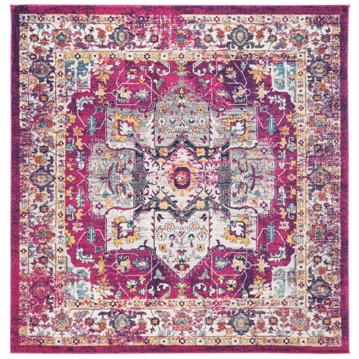 SAFAVIEH Evoke Collection EVK275R Fuchsia / Ivory Rug Image 6