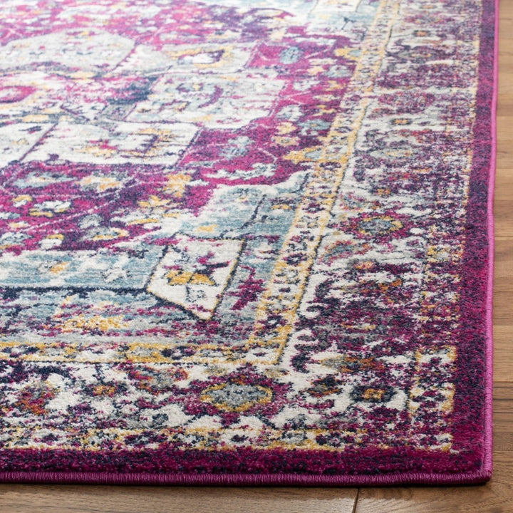 SAFAVIEH Evoke Collection EVK275R Fuchsia / Ivory Rug Image 7