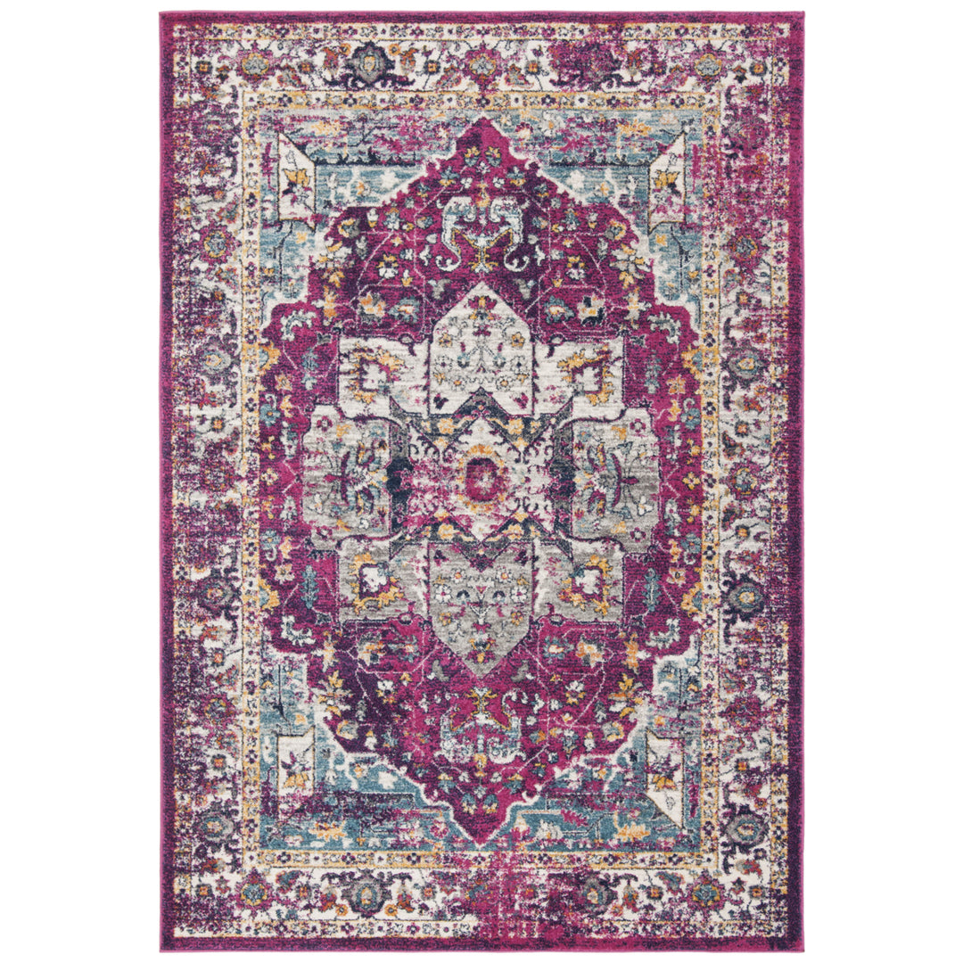 SAFAVIEH Evoke Collection EVK275R Fuchsia / Ivory Rug Image 8