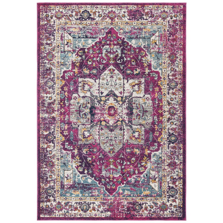 SAFAVIEH Evoke Collection EVK275R Fuchsia / Ivory Rug Image 1