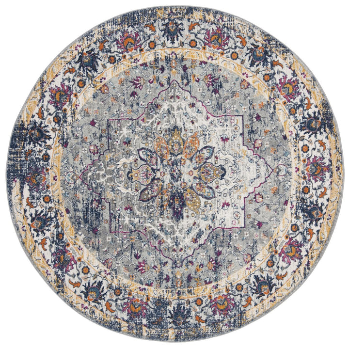 SAFAVIEH Evoke Collection EVK288N Grey / Navy Rug Image 1