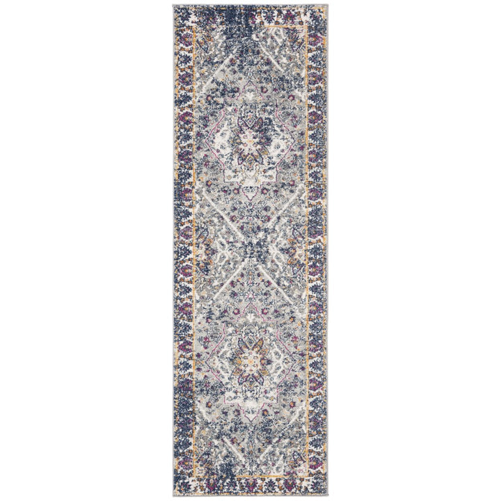 SAFAVIEH Evoke Collection EVK288N Grey / Navy Rug Image 1