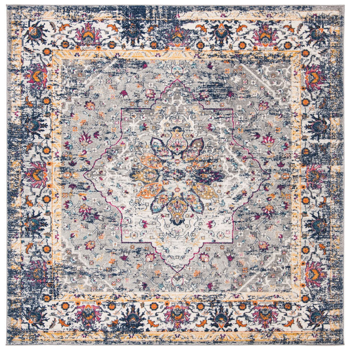 SAFAVIEH Evoke Collection EVK288N Grey / Navy Rug Image 1