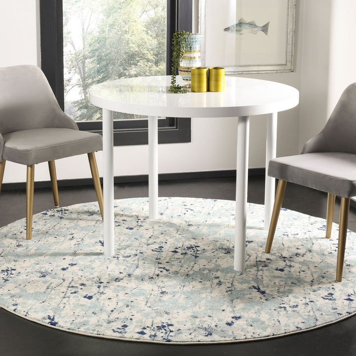 SAFAVIEH Evoke Collection EVK284M Ivory / Blue Rug Image 2