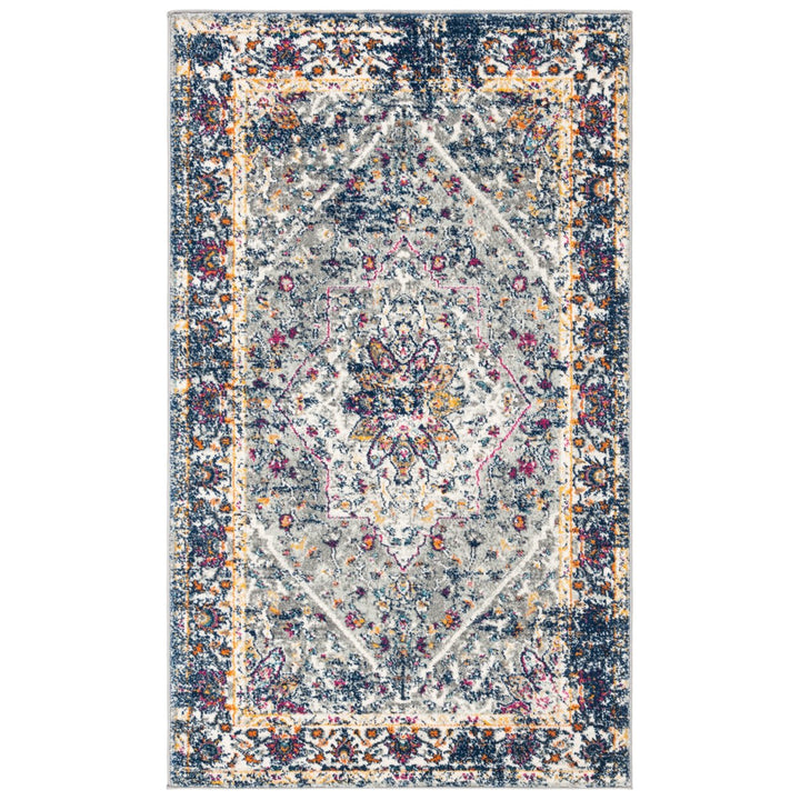 SAFAVIEH Evoke Collection EVK288N Grey / Navy Rug Image 1