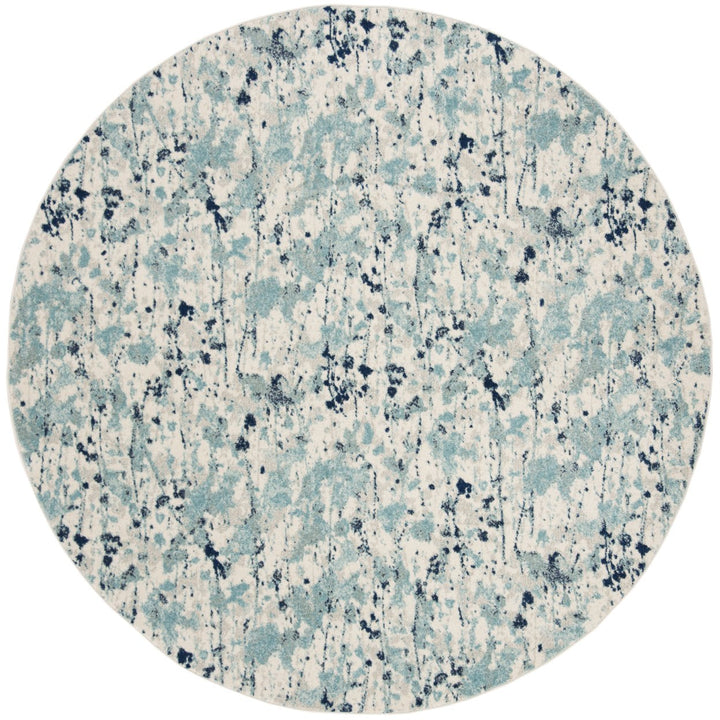 SAFAVIEH Evoke Collection EVK284M Ivory / Blue Rug Image 4