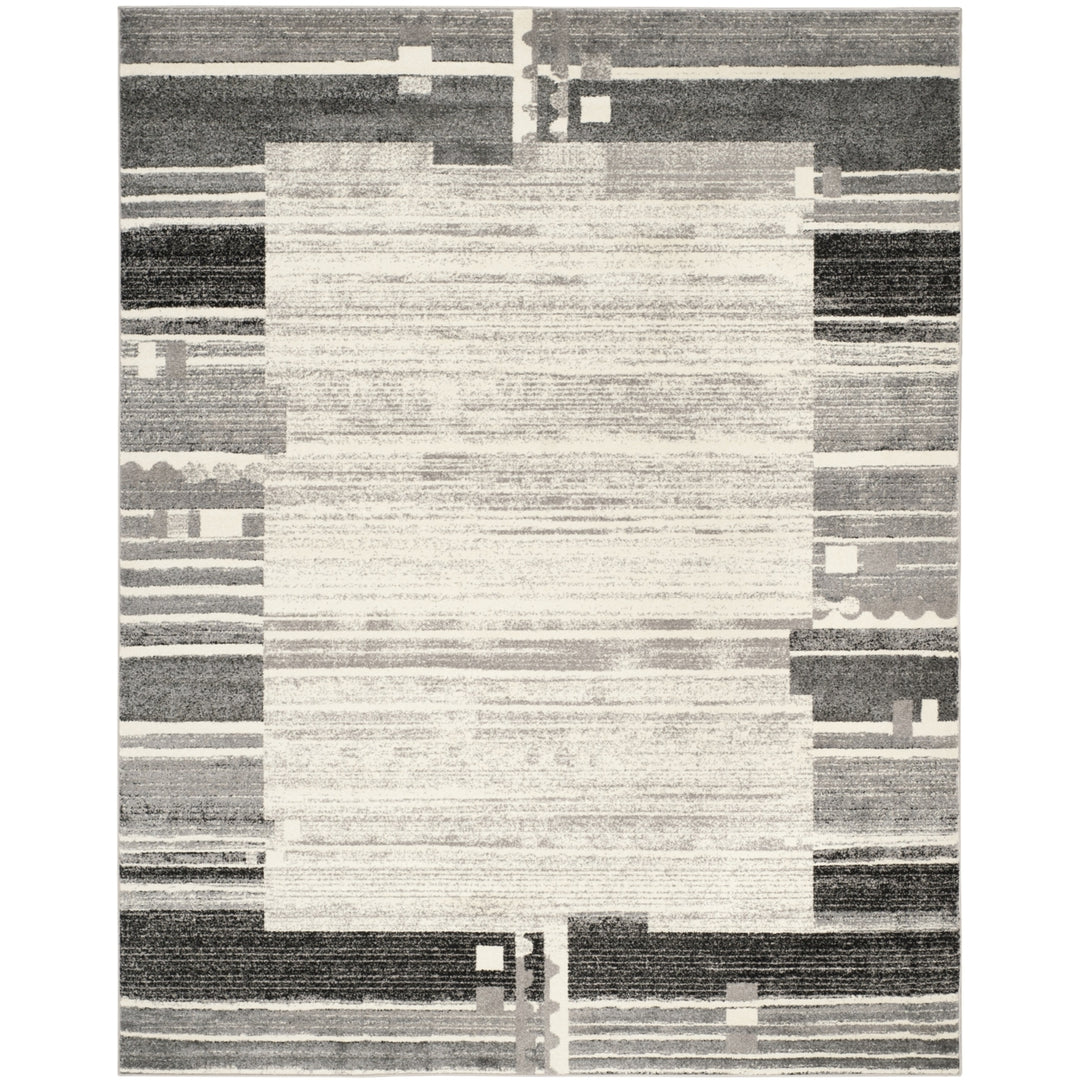 SAFAVIEH Evoke Collection EVK492C Cream / Dark Grey Rug Image 1