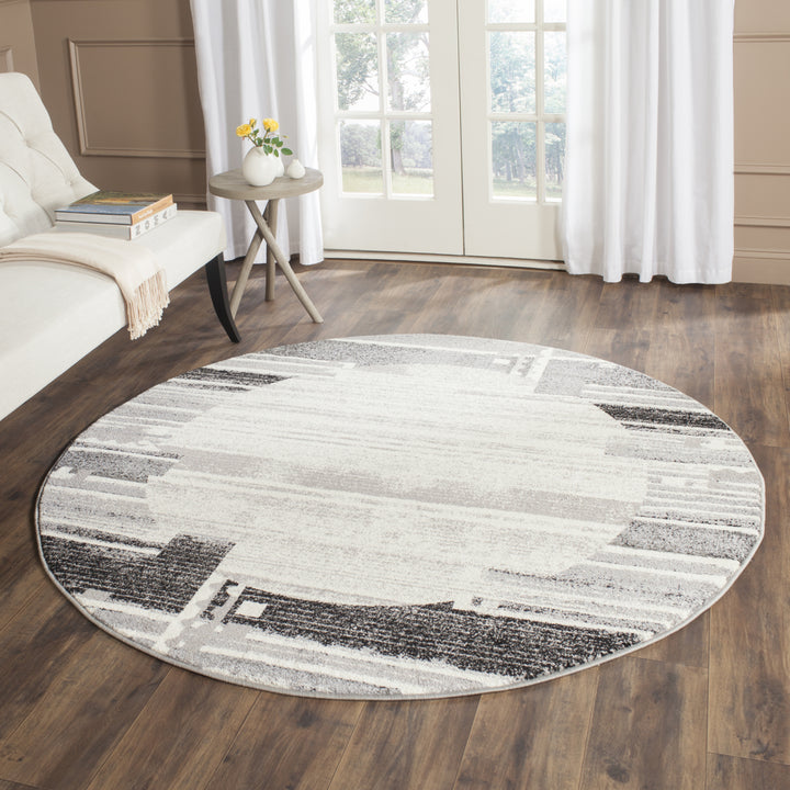 SAFAVIEH Evoke Collection EVK492C Cream / Dark Grey Rug Image 2