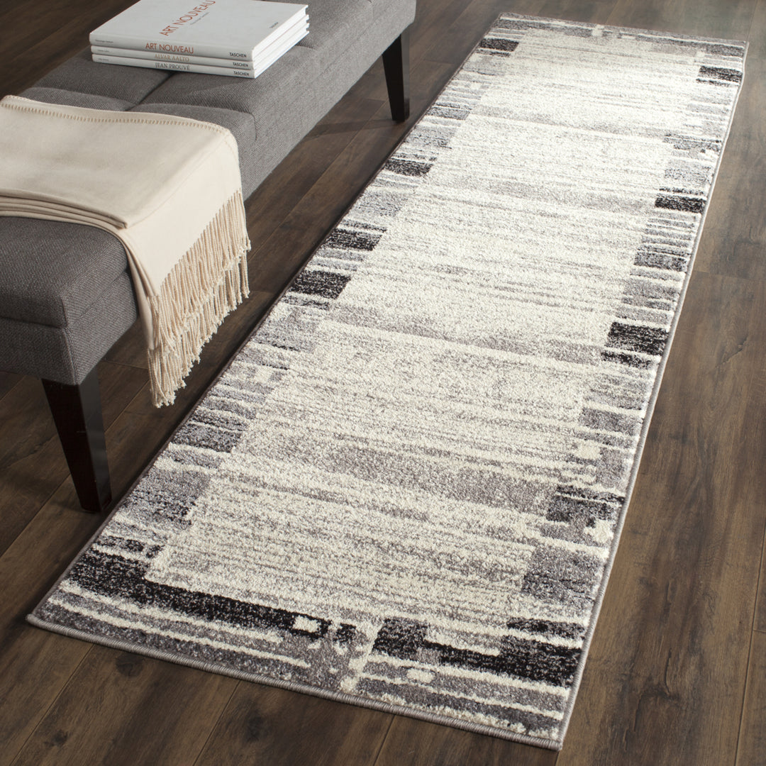 SAFAVIEH Evoke Collection EVK492C Cream / Dark Grey Rug Image 3