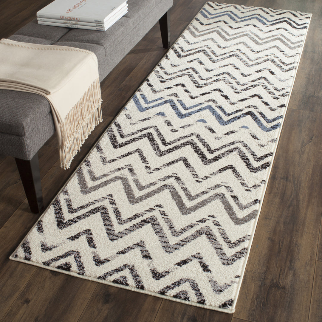 SAFAVIEH Evoke Collection EVK498D Cream / Blue Rug Image 3