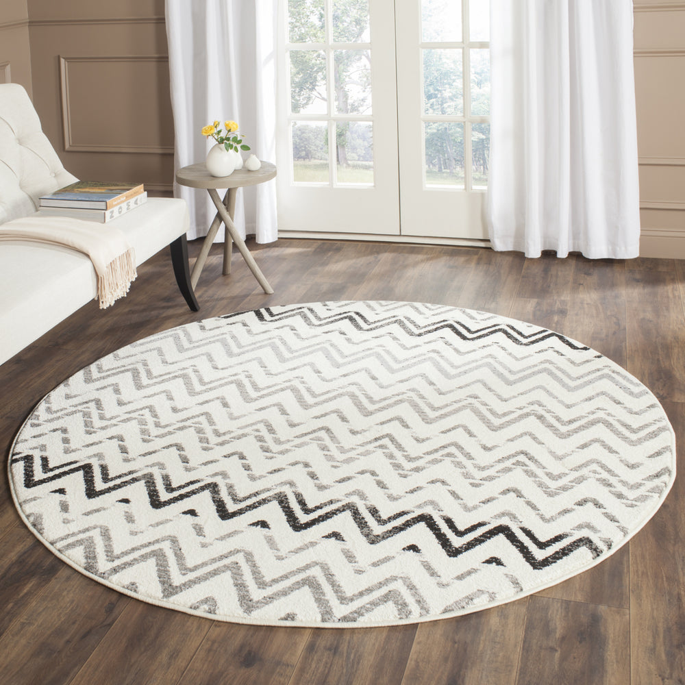 SAFAVIEH Evoke Collection EVK498C Cream / Dark Grey Rug Image 2